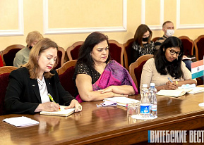 Участие во встрече с Чрезвычайным и Полномочным Послом Индии в Республике Беларусь Сангитой Бахадур