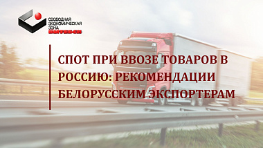 СПОТ при ввозе товаров в Россию: рекомендации белорусским экспортерам